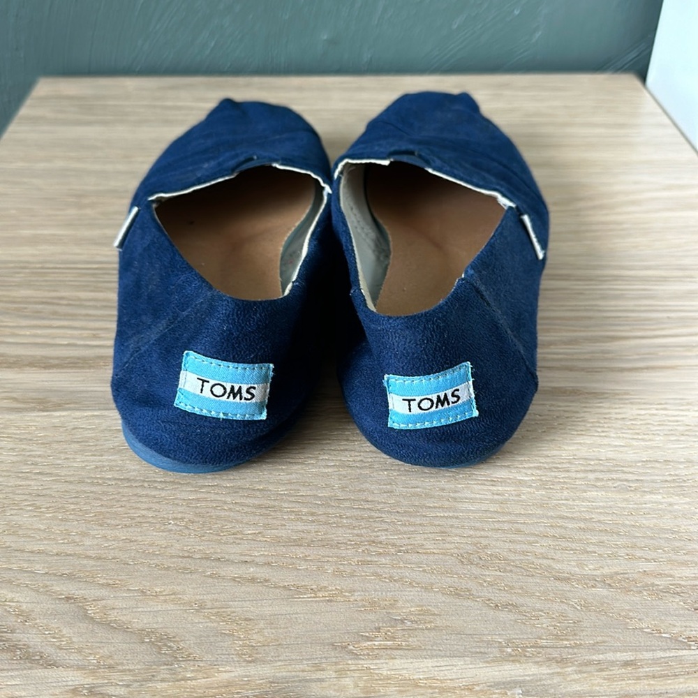 Navy Toms, Size 7.5
